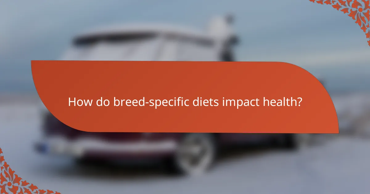 How do breed-specific diets impact health?